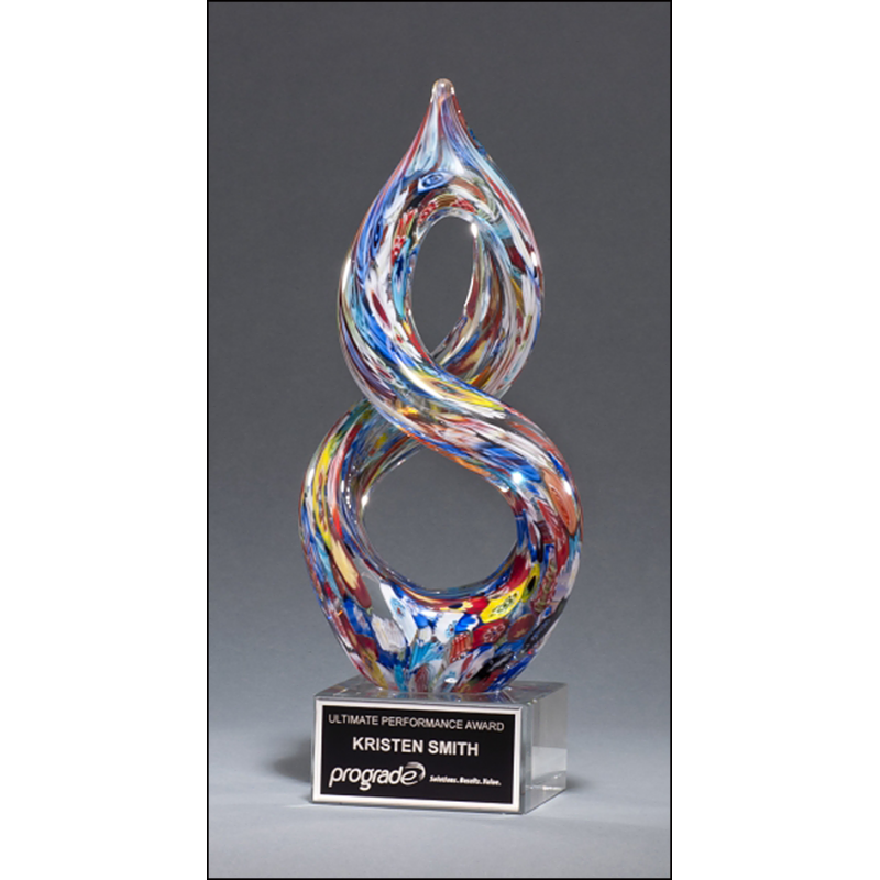Helix-Shaped Multi-Color on Art Glass Award