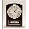 Beveled Glass with Wood Accent, Silver Bezel and Dial, Three Hand Movement BC965