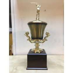 Large Golf Cup Trophy with Male Golf Topper