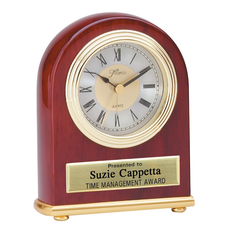 Small Domed Clock- Rosewood Finish