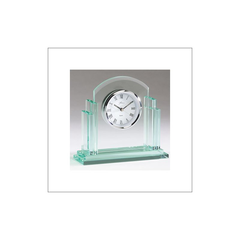 Round Glass Desk Clock