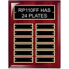 12" x 15" Plaque with 24 Plates- Rosewood Finish