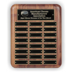 Perpetual Plaque- 24 Plate Walnut and Black