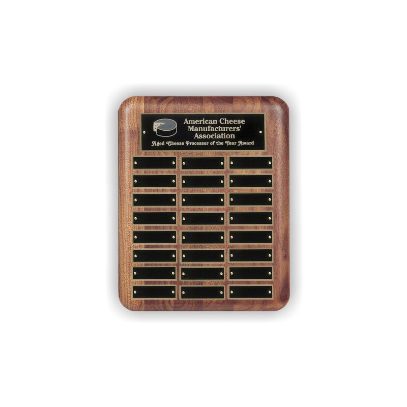 Perpetual Plaque- 24 Plate Walnut and Black