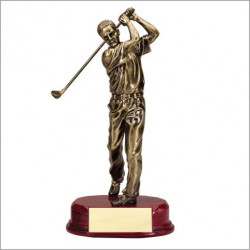 Golf- Bronze Golfer on Red Base- 3 SIZES